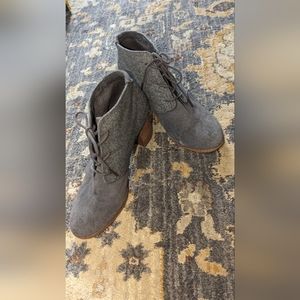 Toms Lunata Gray 3" Heels Size 11